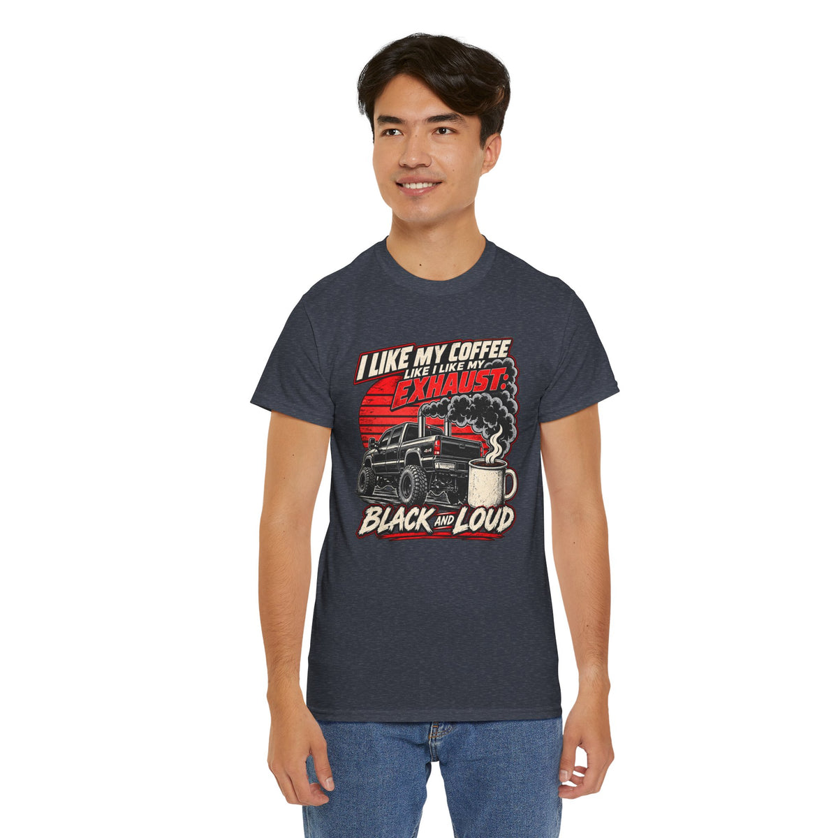 I Like My Coffee Like My Exhaust — Black and Loud Tee