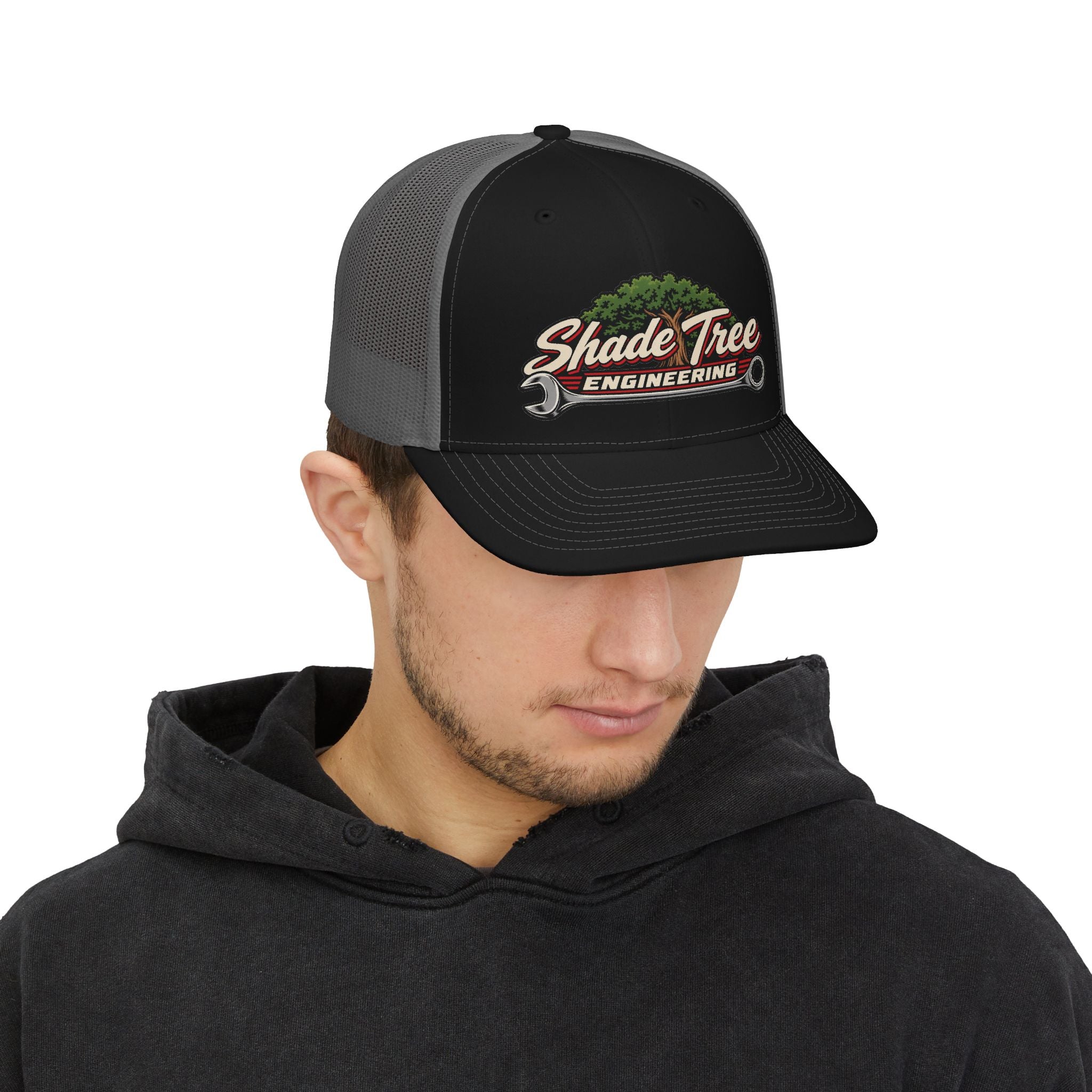 Shade Tree Engineering Trucker Cap — Tree & Wrench Logo