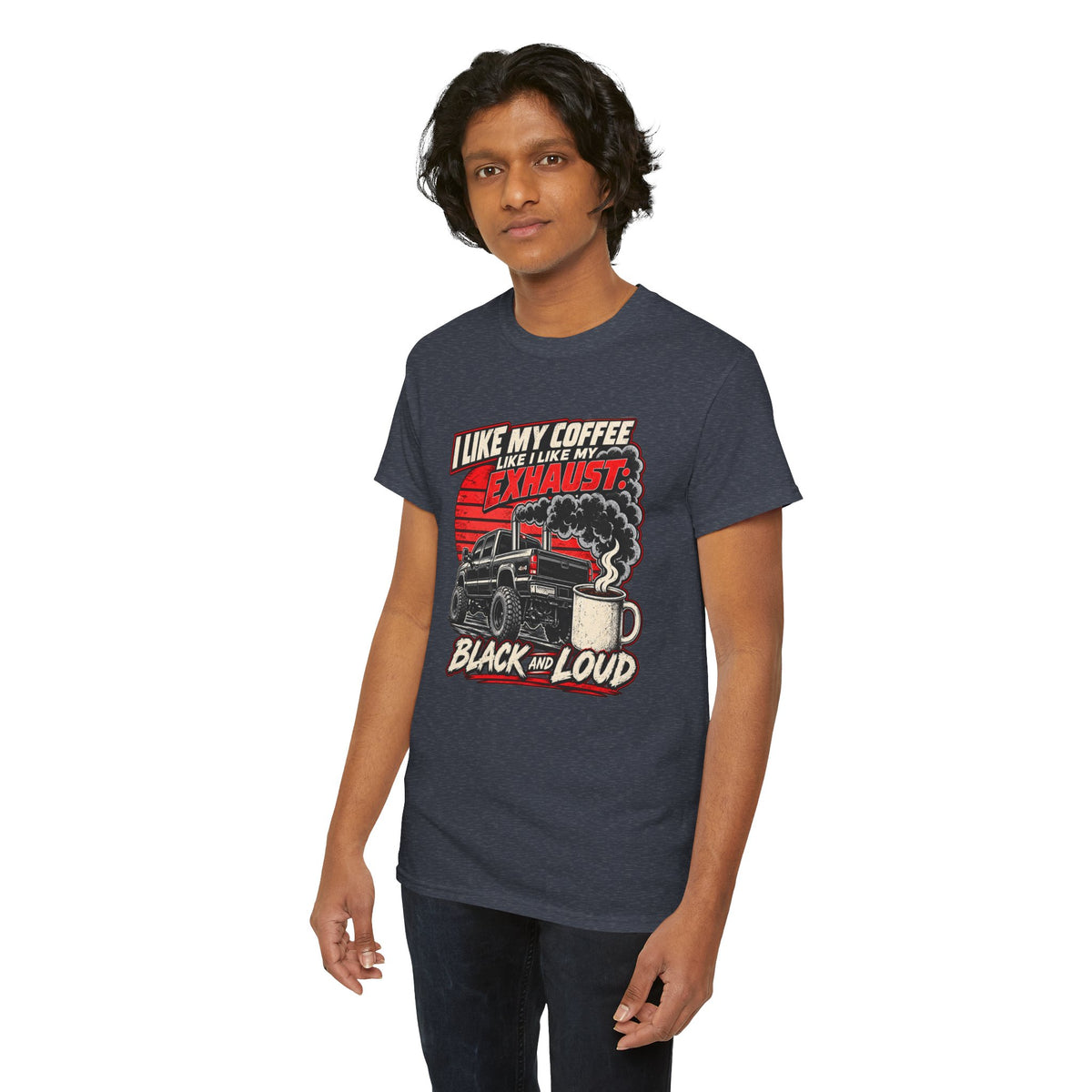 I Like My Coffee Like My Exhaust — Black and Loud Tee