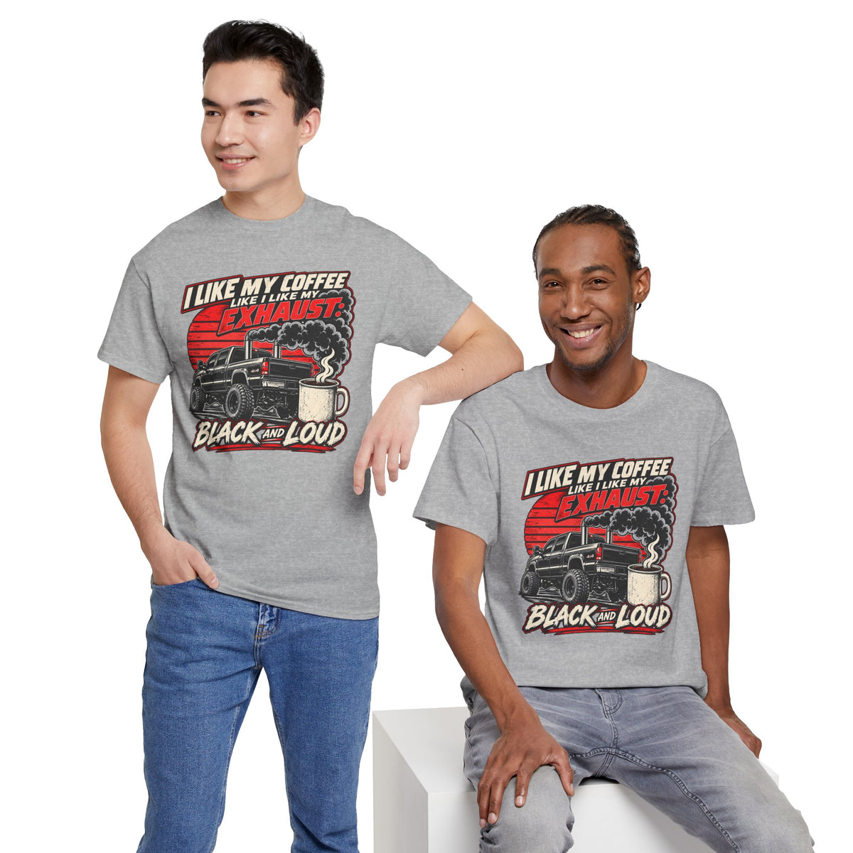 I Like My Coffee Like My Exhaust — Black and Loud Tee