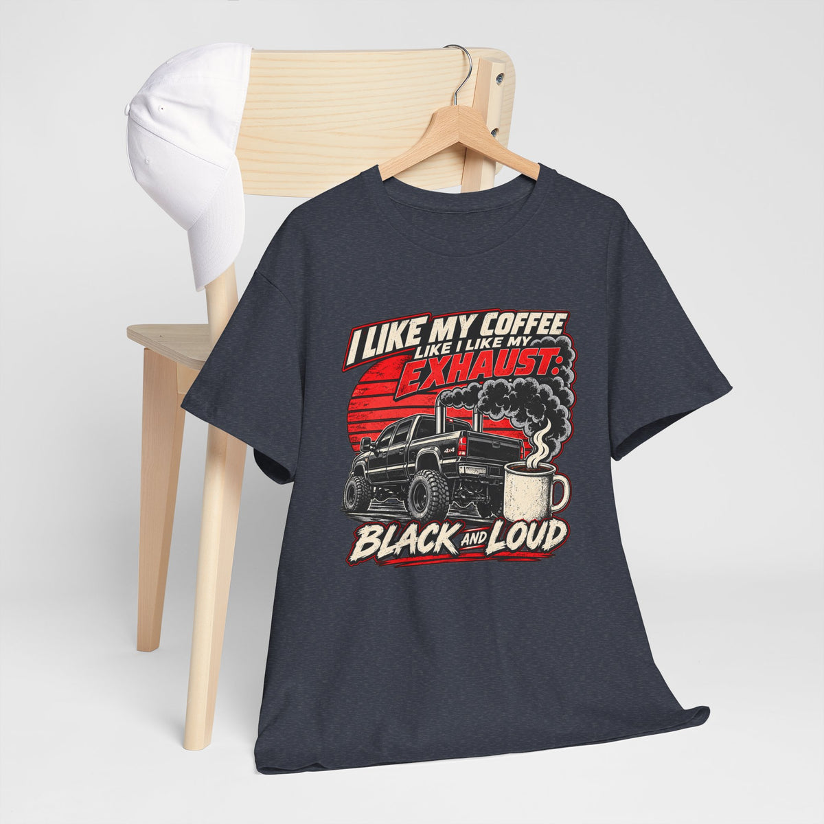 I Like My Coffee Like My Exhaust — Black and Loud Tee