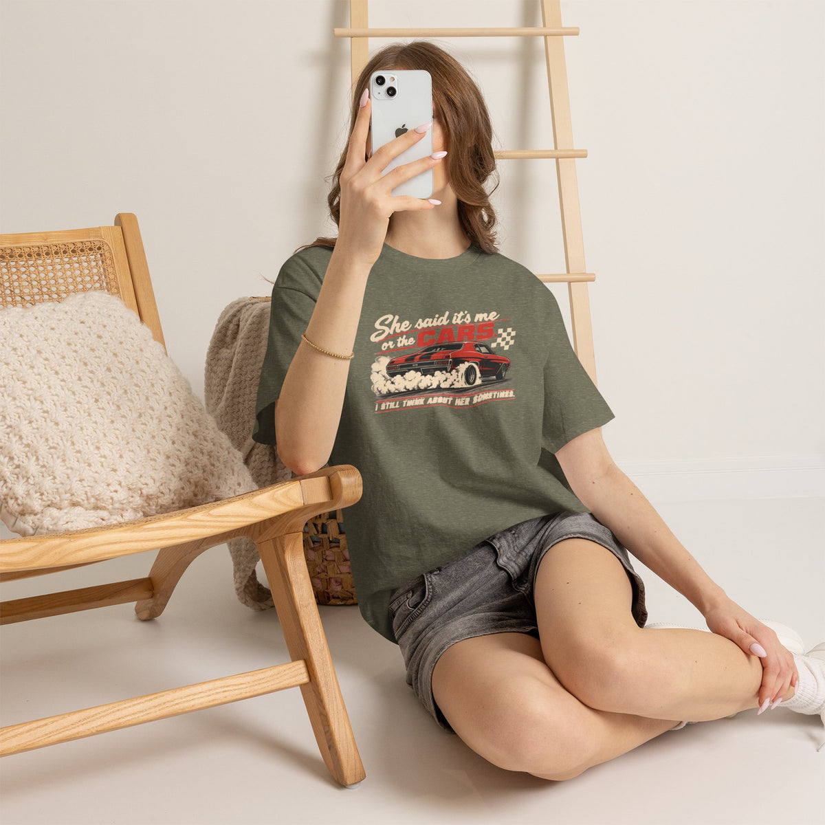 She Said It's Me or the Cars — Funny Muscle Car Tee