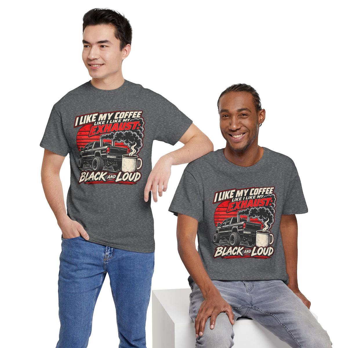 I Like My Coffee Like My Exhaust — Black and Loud Tee