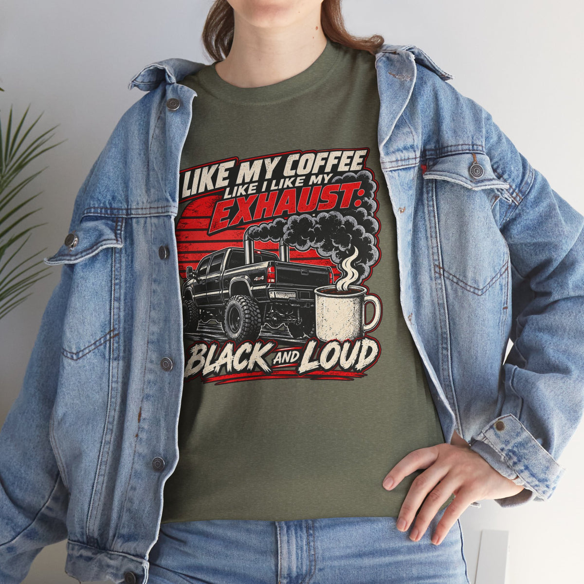 I Like My Coffee Like My Exhaust — Black and Loud Tee