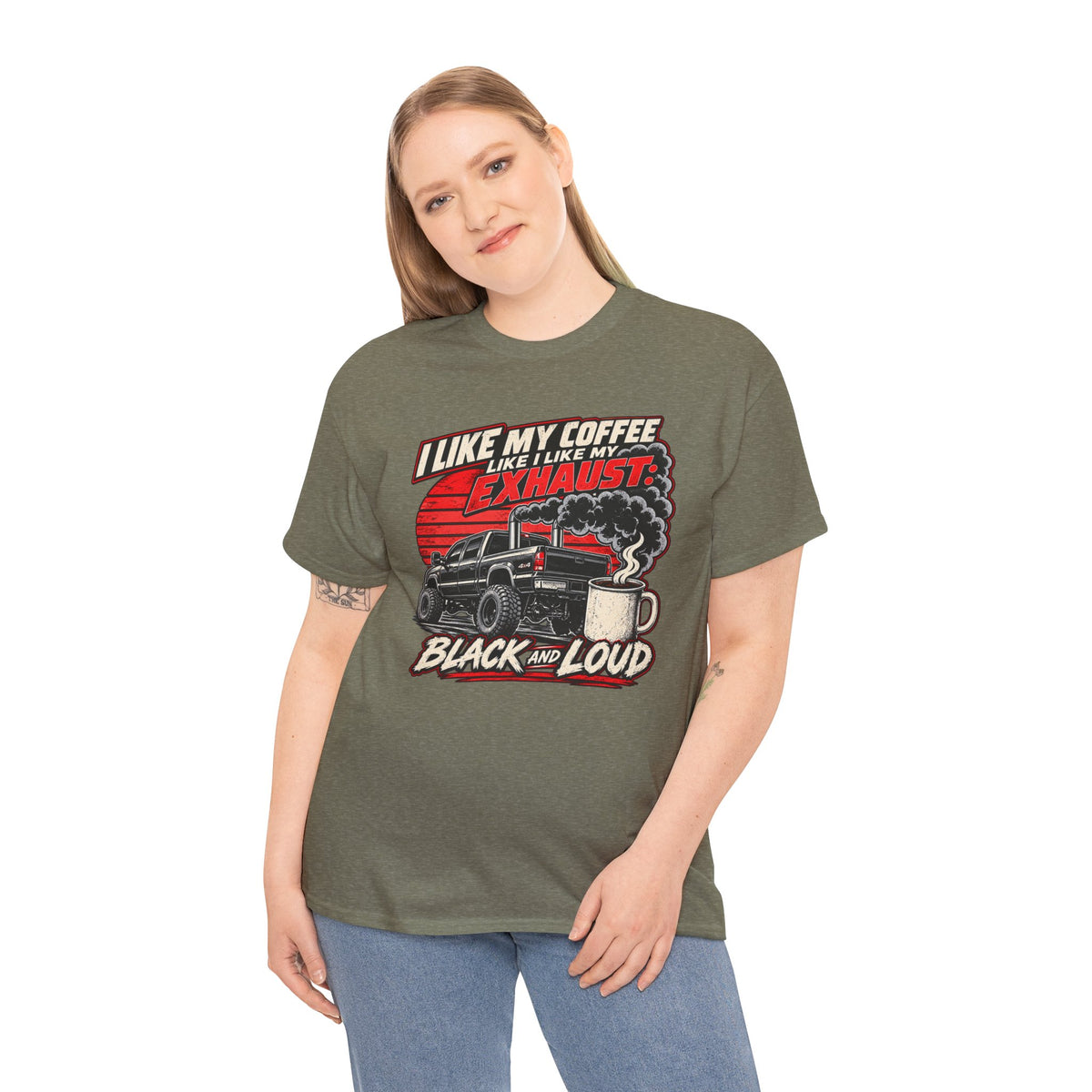I Like My Coffee Like My Exhaust — Black and Loud Tee