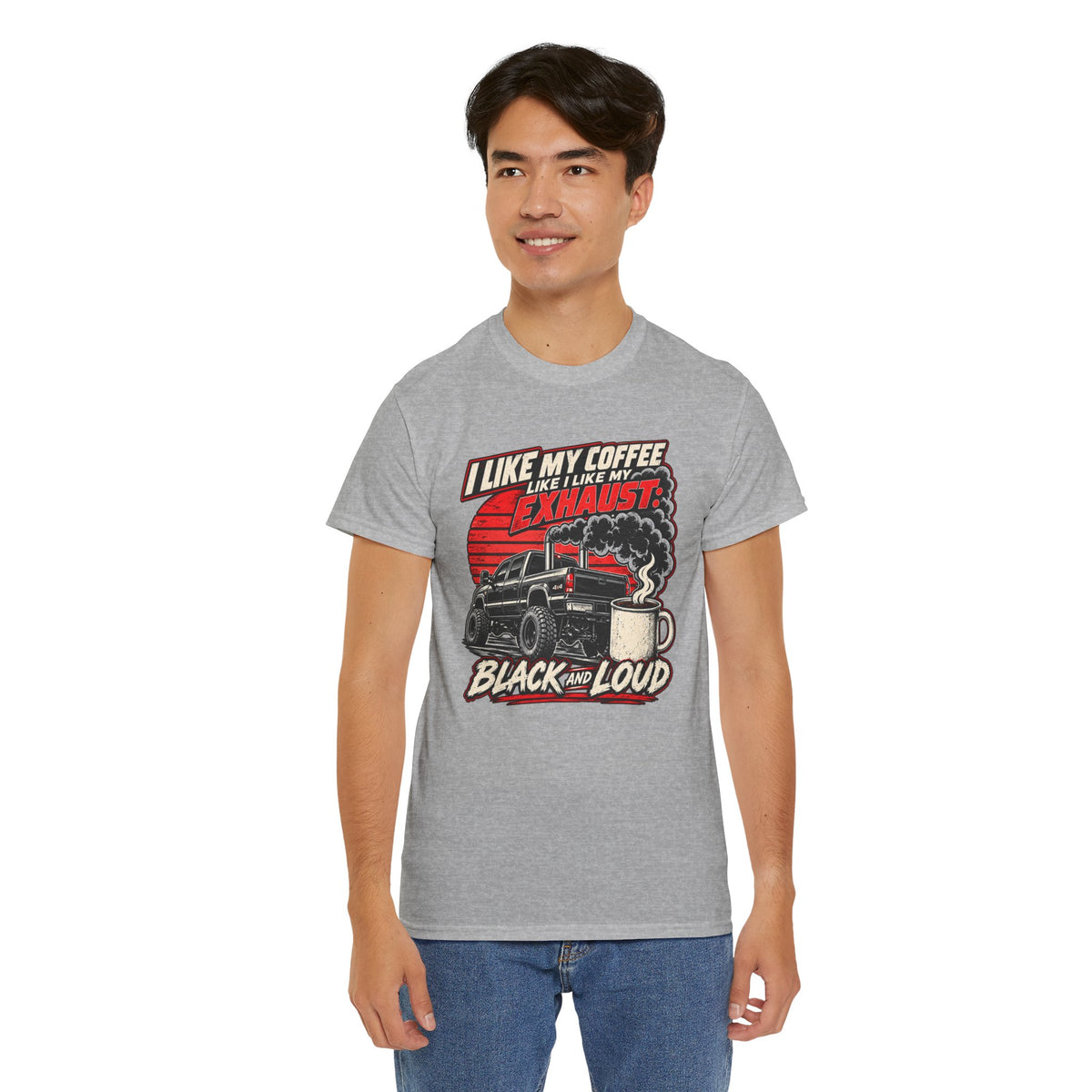 I Like My Coffee Like My Exhaust — Black and Loud Tee