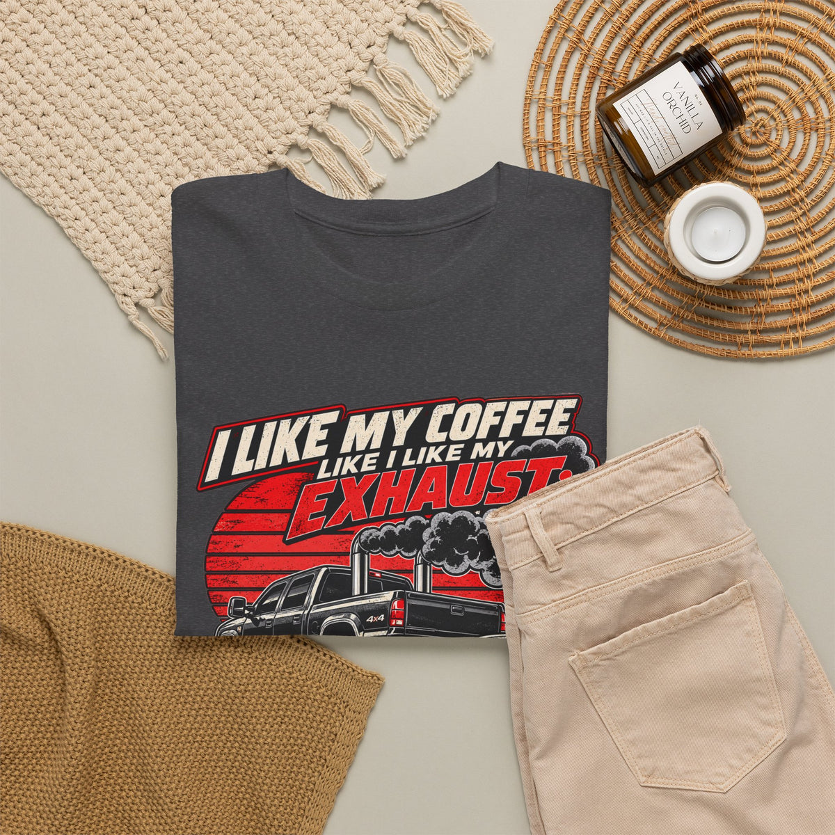 I Like My Coffee Like My Exhaust — Black and Loud Tee