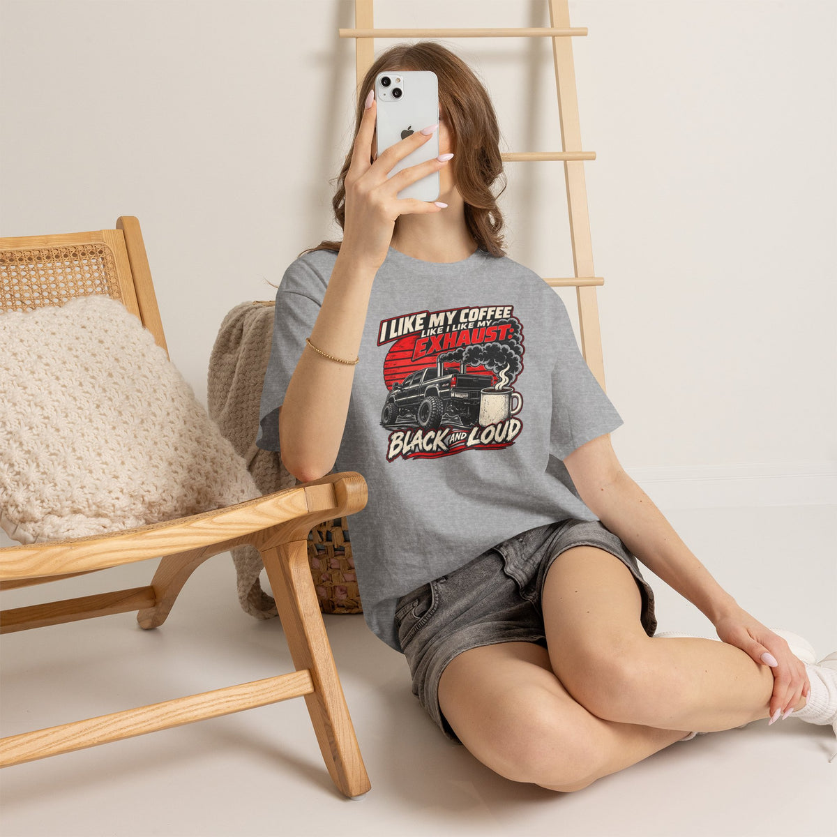 I Like My Coffee Like My Exhaust — Black and Loud Tee