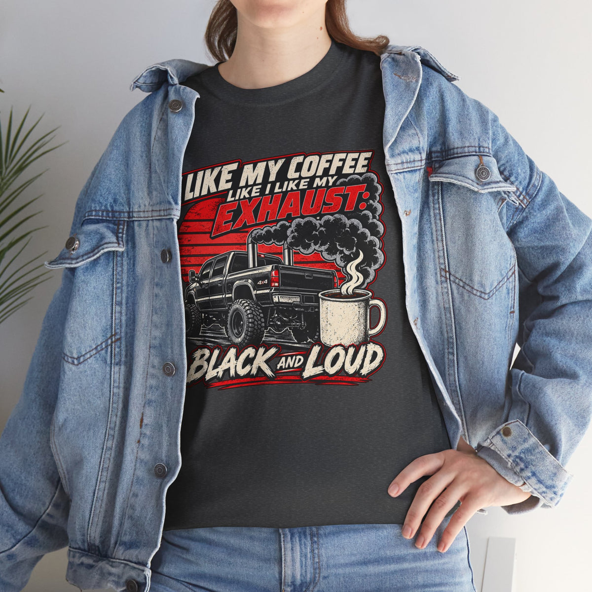 I Like My Coffee Like My Exhaust — Black and Loud Tee