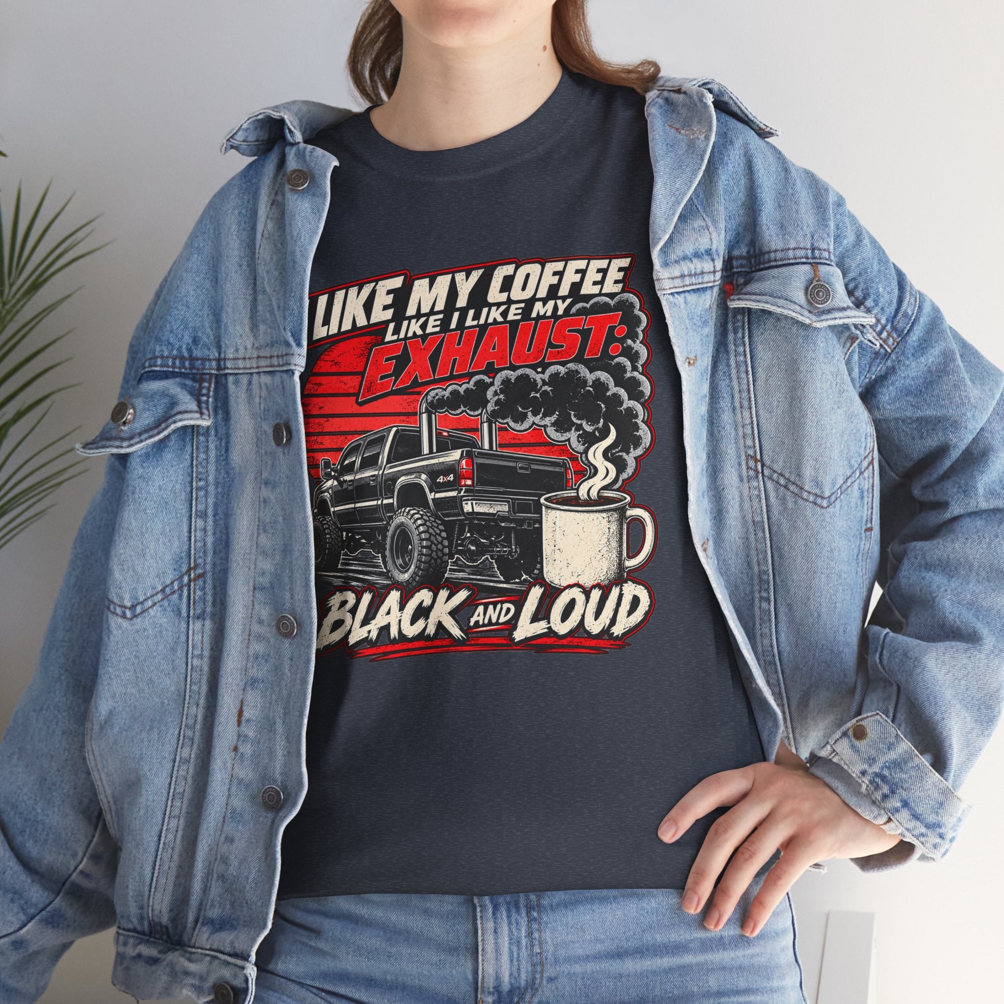 I Like My Coffee Like My Exhaust — Black and Loud Tee