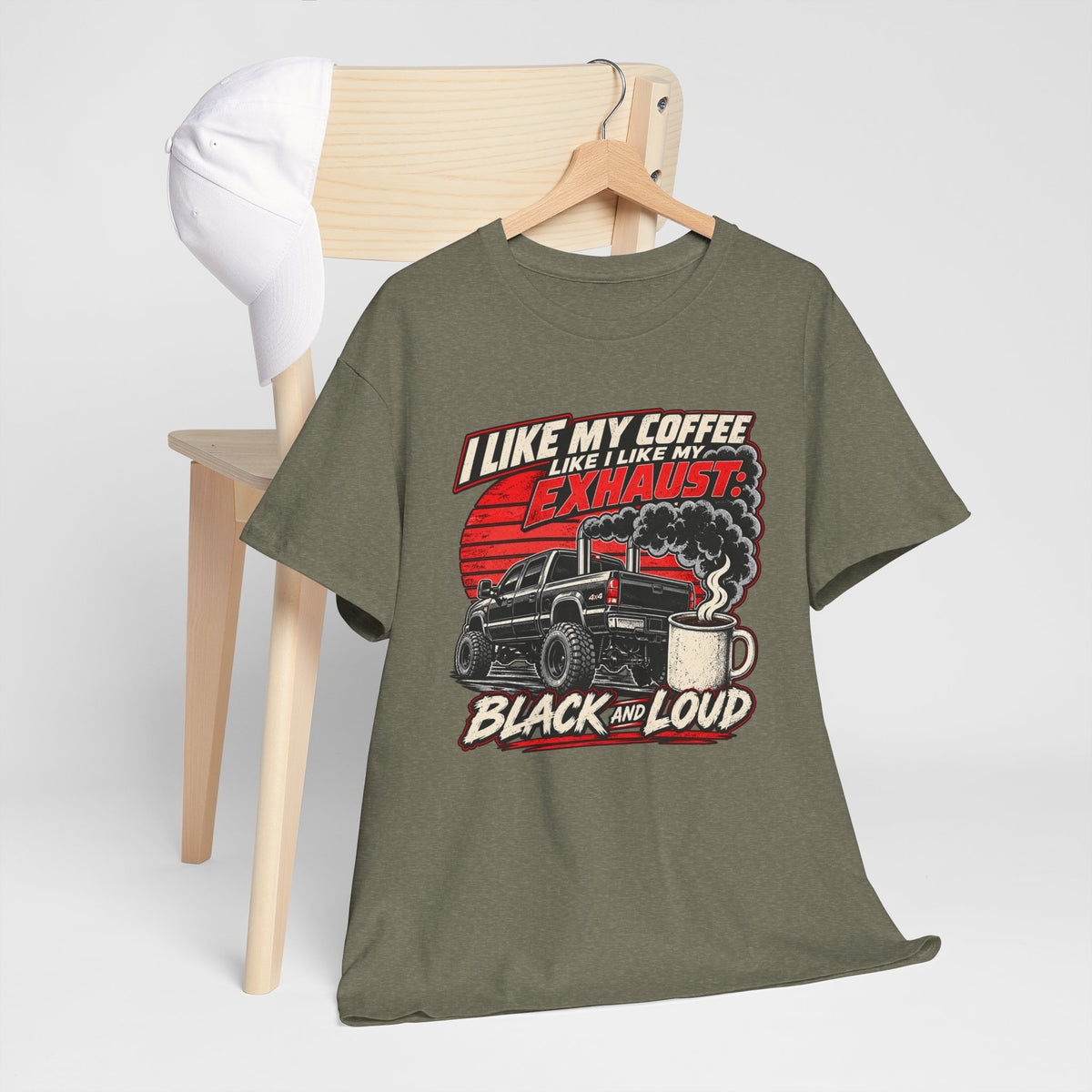 I Like My Coffee Like My Exhaust — Black and Loud Tee