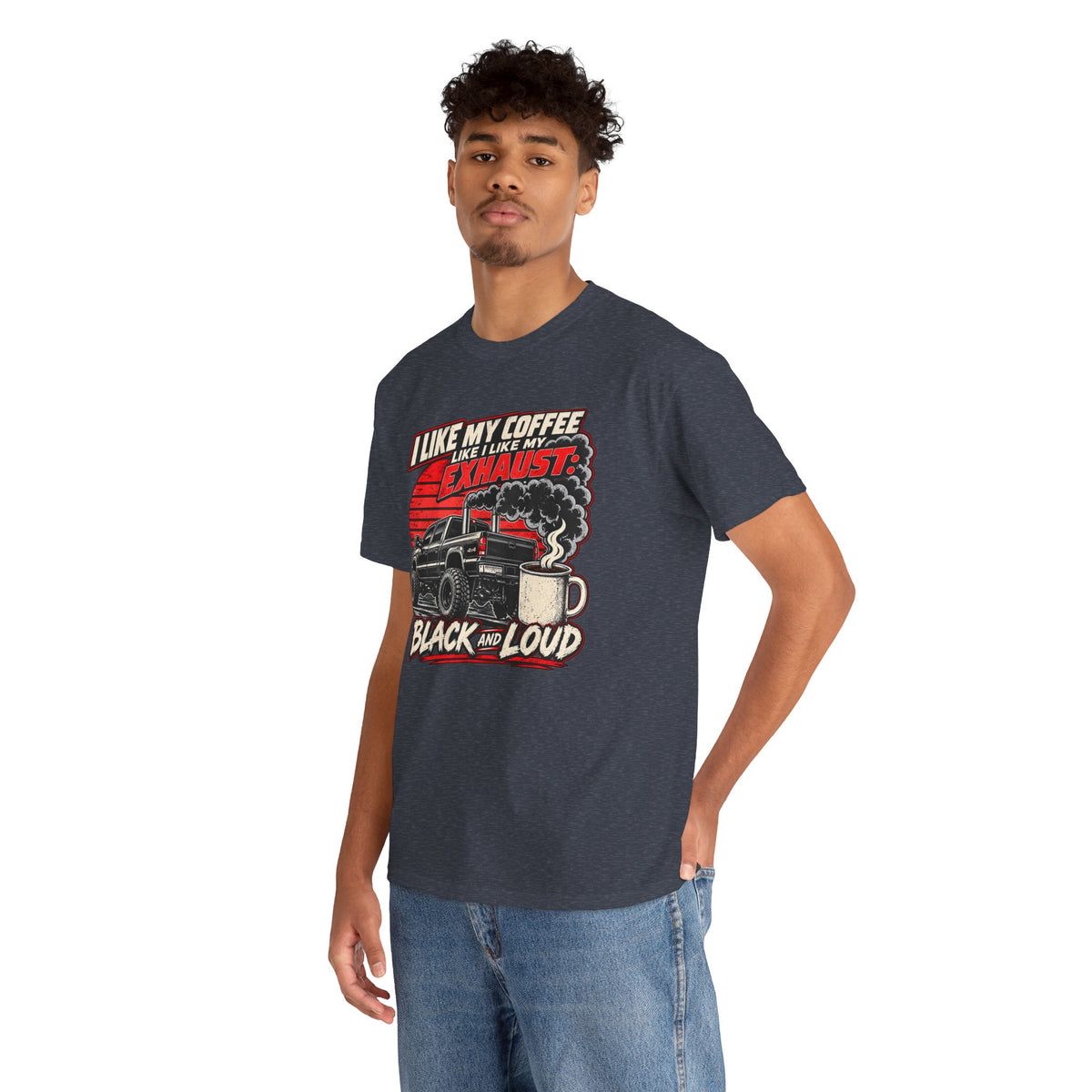 I Like My Coffee Like My Exhaust — Black and Loud Tee