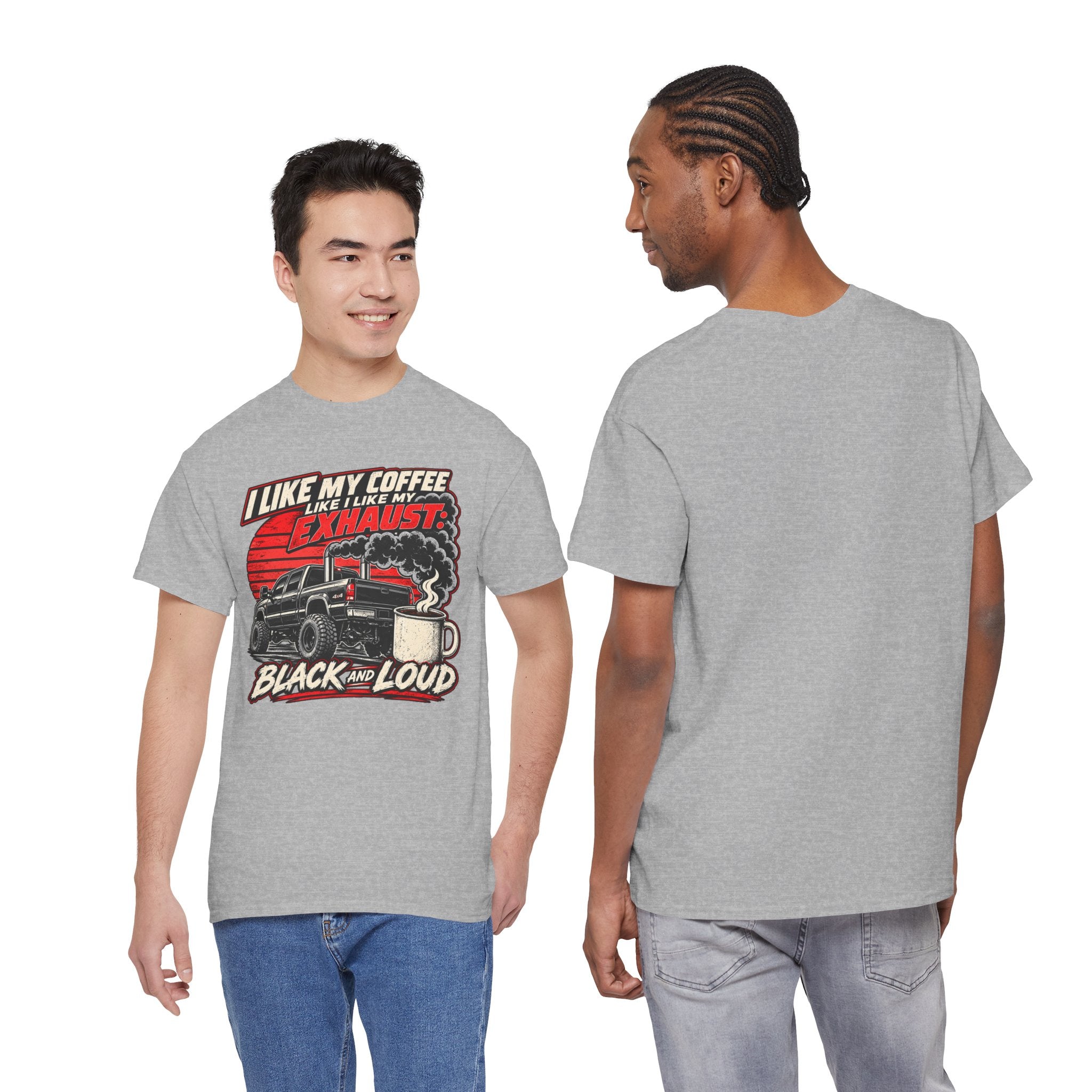 I Like My Coffee Like My Exhaust — Black and Loud Tee