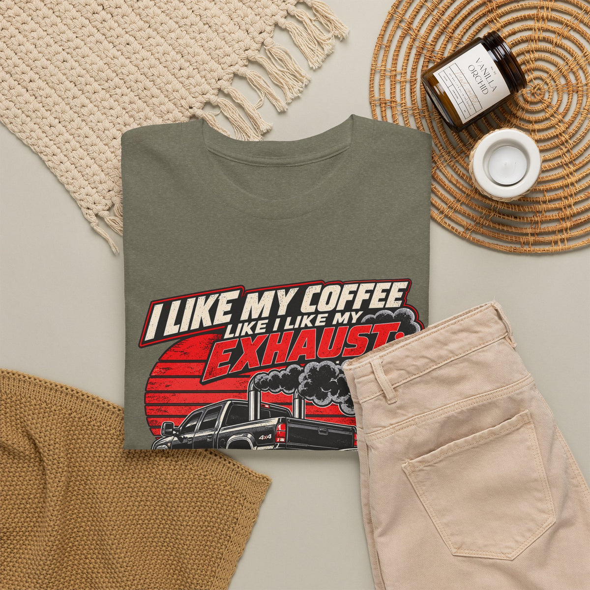 I Like My Coffee Like My Exhaust — Black and Loud Tee