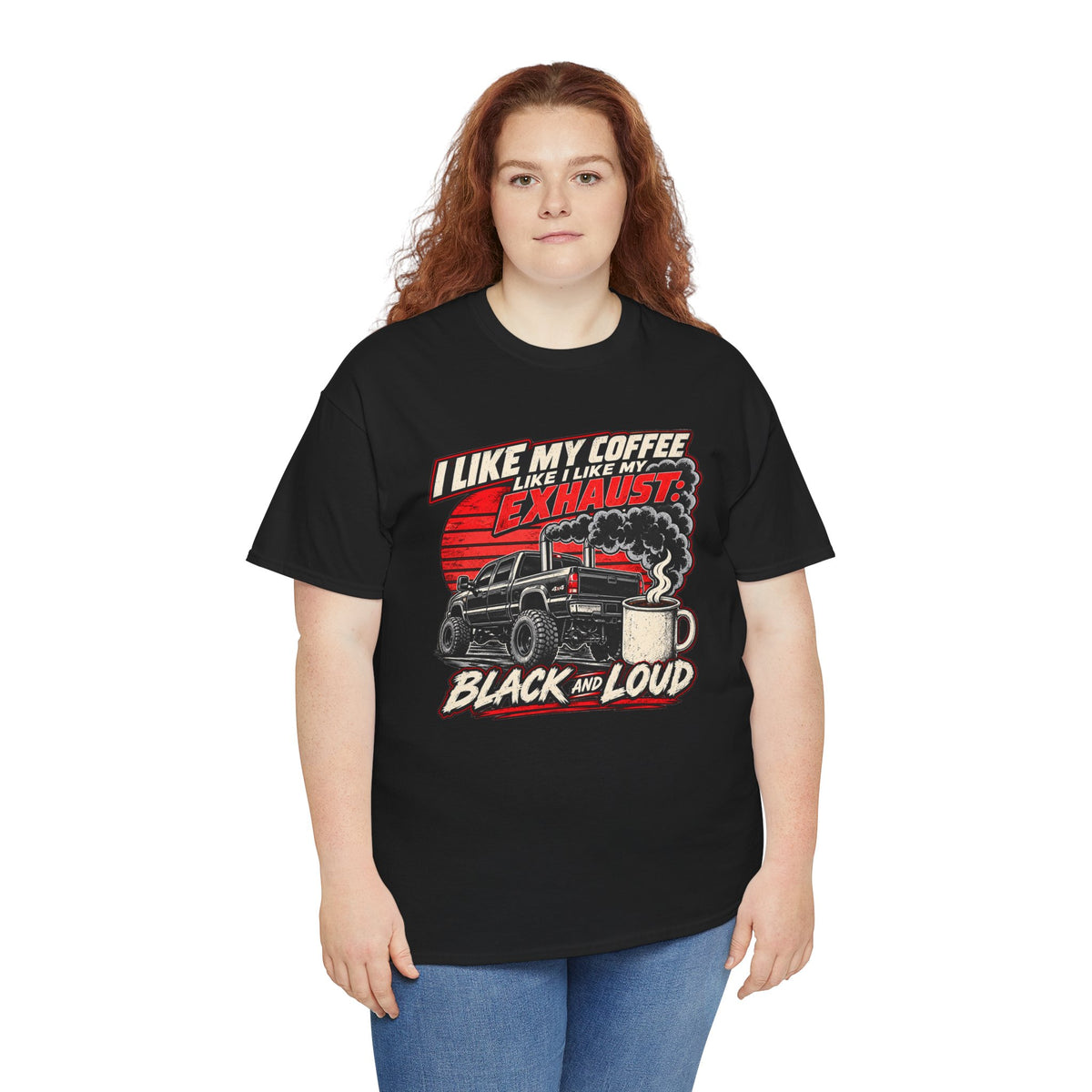 I Like My Coffee Like My Exhaust — Black and Loud Tee