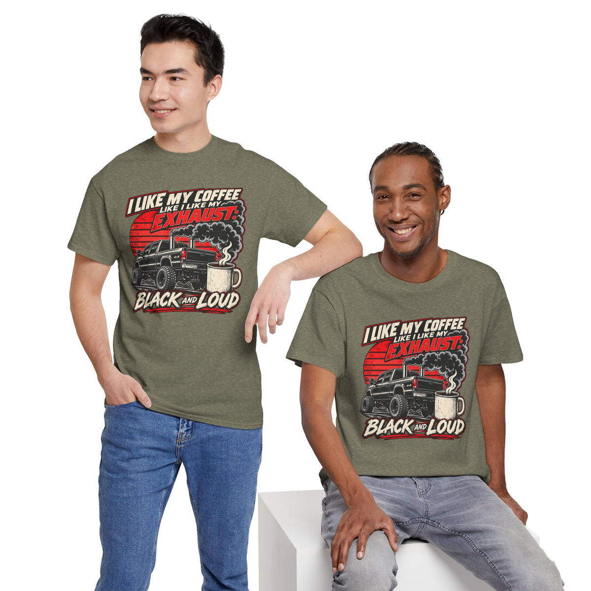 I Like My Coffee Like My Exhaust — Black and Loud Tee