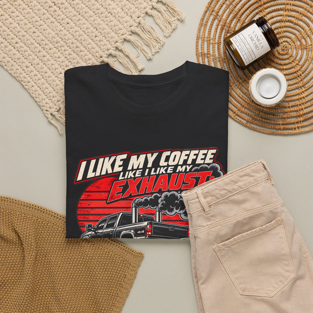 I Like My Coffee Like My Exhaust — Black and Loud Tee