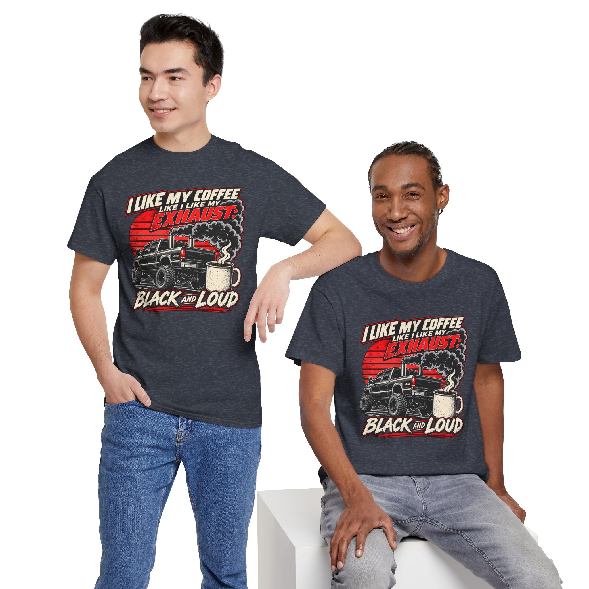 I Like My Coffee Like My Exhaust — Black and Loud Tee