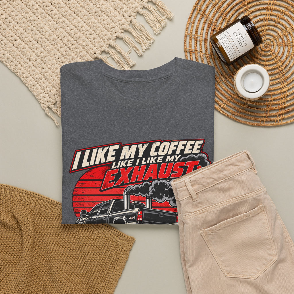 I Like My Coffee Like My Exhaust — Black and Loud Tee