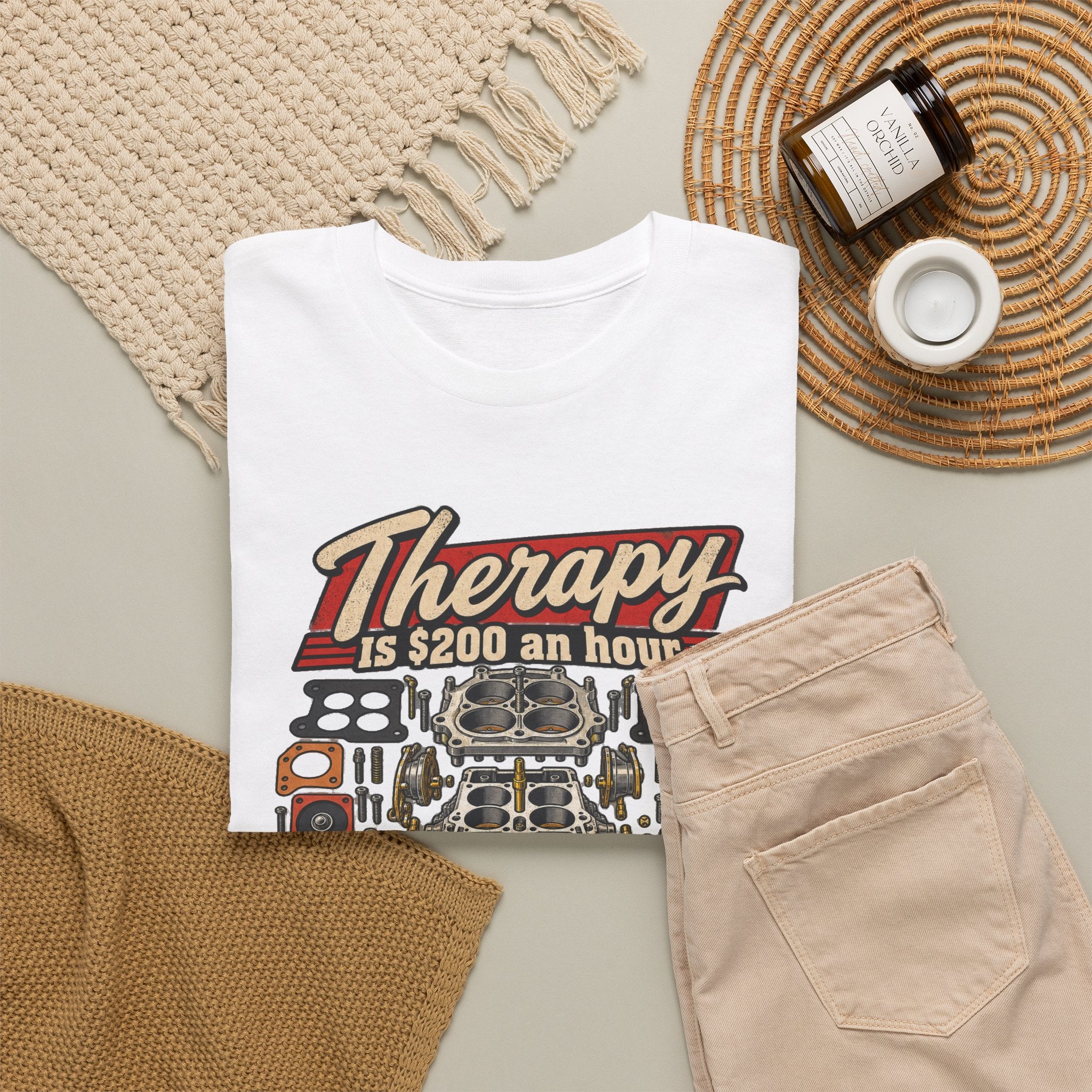 Therapy Is $200 an Hour, A Carb Kit Is $60 — Funny Mechanic Tee