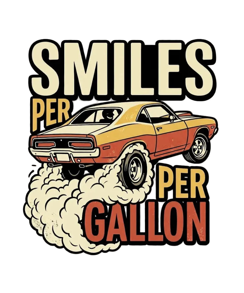Smiles Per Gallon Car Tee